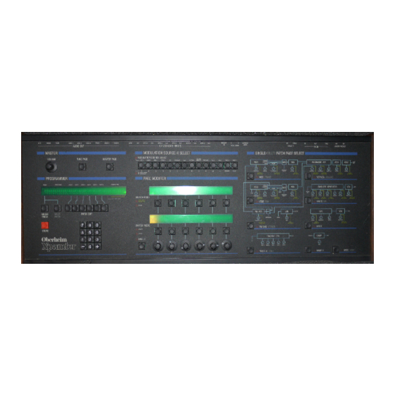 Oberheim Xpander Owner's Manual