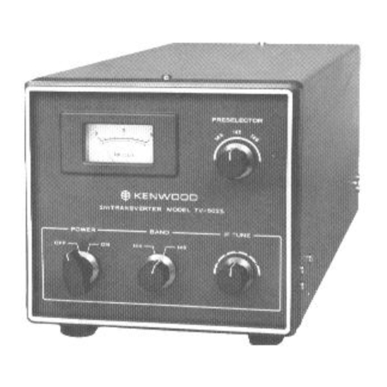 Kenwood TV-502S Manuals