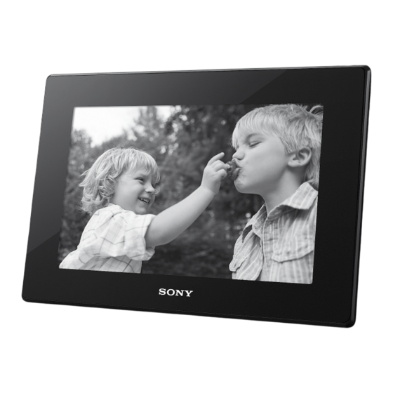 Sony S-Frame DPF-HD800 Operating Instructions