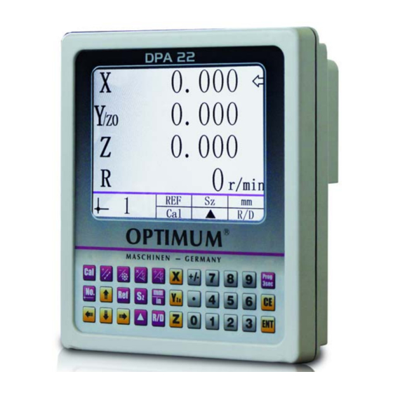 Optimum DPA 22 Manuals
