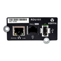 Vertiv Liebert IntelliSlot RDU101 Installer And User Manual