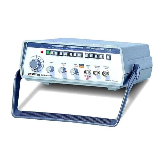 GW Instek GFG-80150 Manual