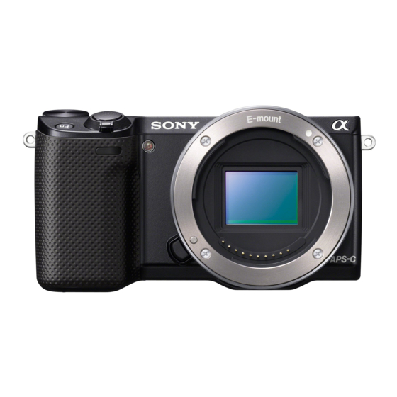 Sony NEX-5 - alpha; Interchangeable Lens Digital Camera Manuals