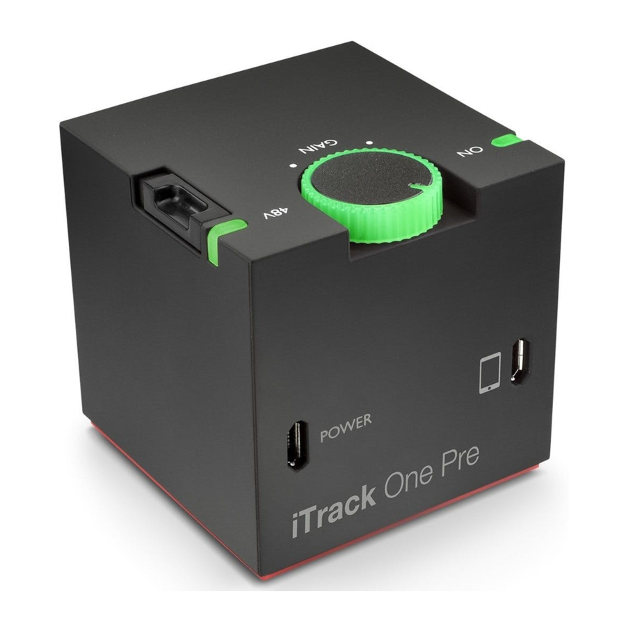 Focusrite iTrack One Pre - Compact Microphone Preamp and Instrument Input for iPhone and iPad Manual