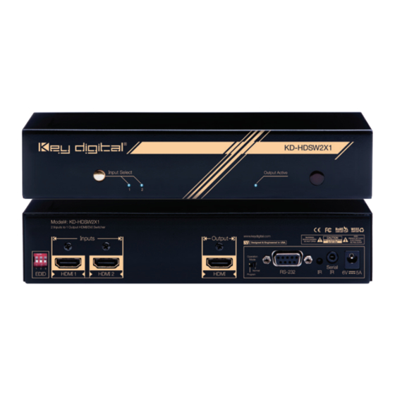 Key Digital Phantom KD-HDSW2X1 Operating Instructions Manual