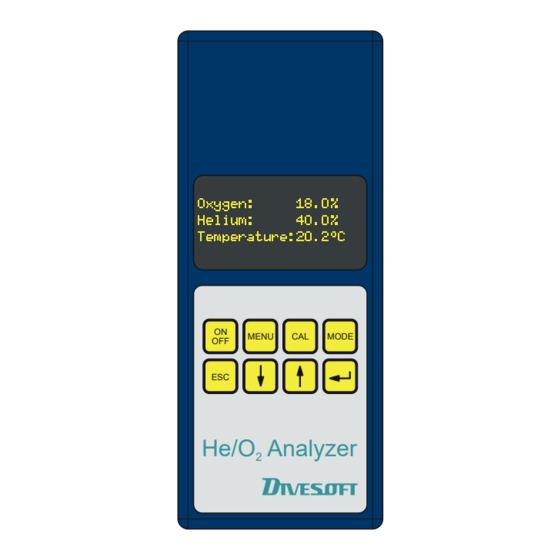 Divesoft He/O2 Analyzer Gas Manuals