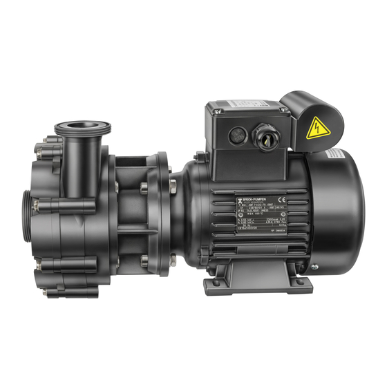 Speck pumpen BADU TEC 21 Series Installation And Operation Manual