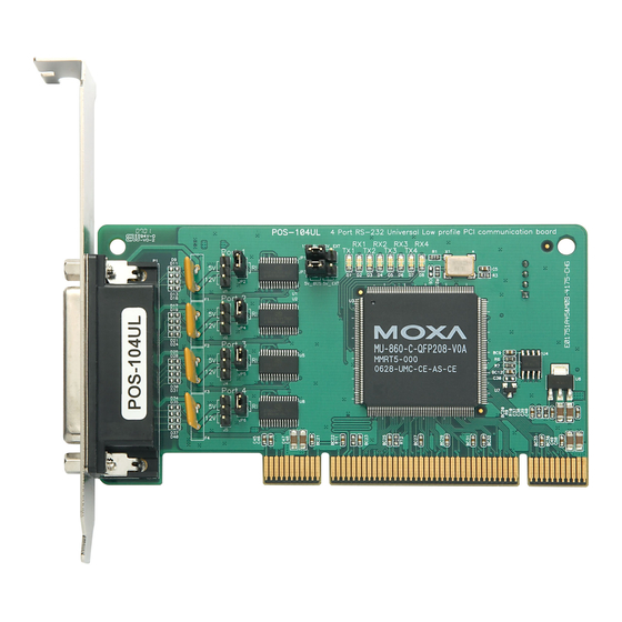 Moxa Technologies POS-104UL Quick Installation Manual