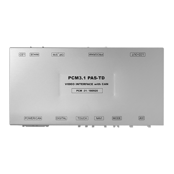 KAP PCM 3.1 PAS-TD Instruction Manual