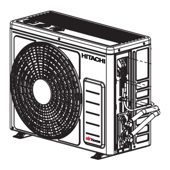 Hitachi airHome 400 RAC-DJ09WHAA Installation Manual