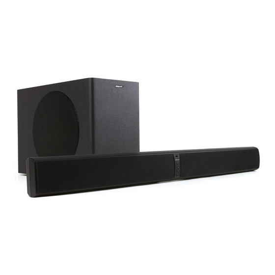 Klipsch SB 1 Quick Manual