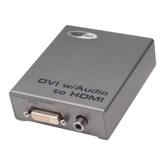 Gefen EXT-DVIAUD-2-HDMI Manuals