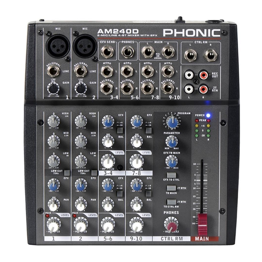 Phonic AM 240 User Manual