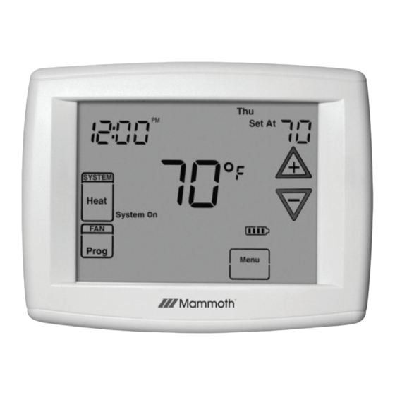 Mammoth 1F95-1277 Programmable Thermostat Manuals