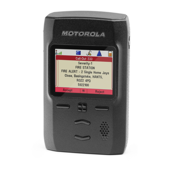 Motorola solutions ADVISOR TPG2200 TETRA User Manual