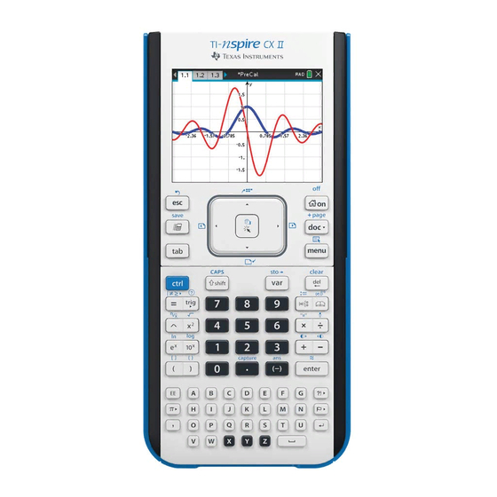 Texas Instruments TI-Nspire CX II Getting Started