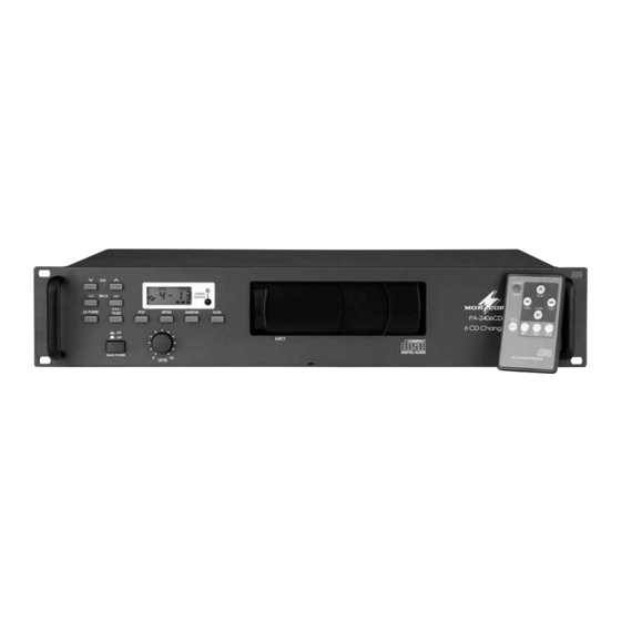 Monacor PA-2406CD Instruction Manual