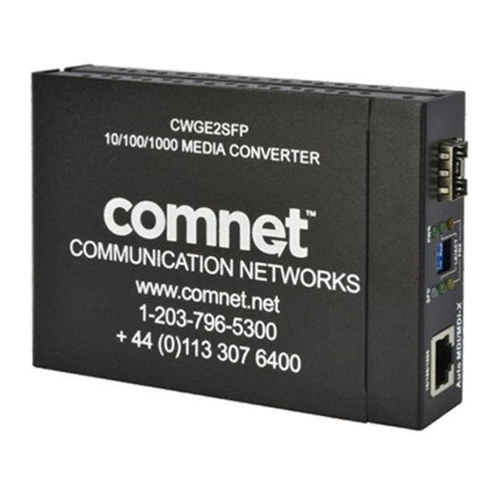 Comnet CWGE2SFP Installation And Operation Manual