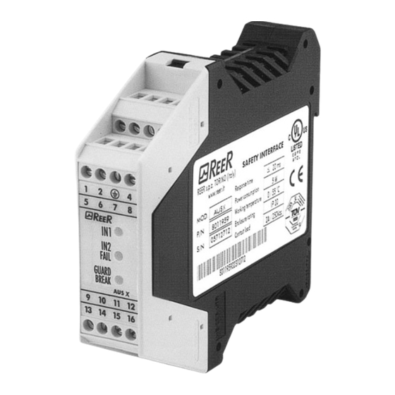 Reer Aus X Series Use And Maintenance