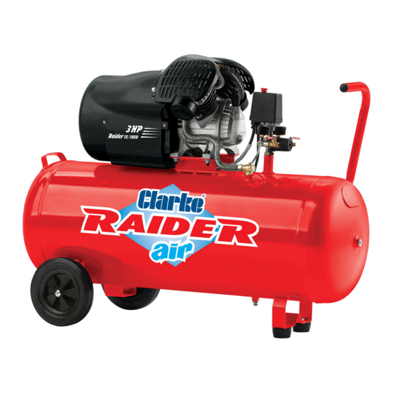 User Manuals: Clarke RAIDER 15/1050 Air Compressor