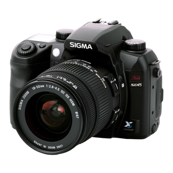 Benutzerhandbuch Sigma SD15 SD-15 SD 15  Camera Bedienungsanleitung 