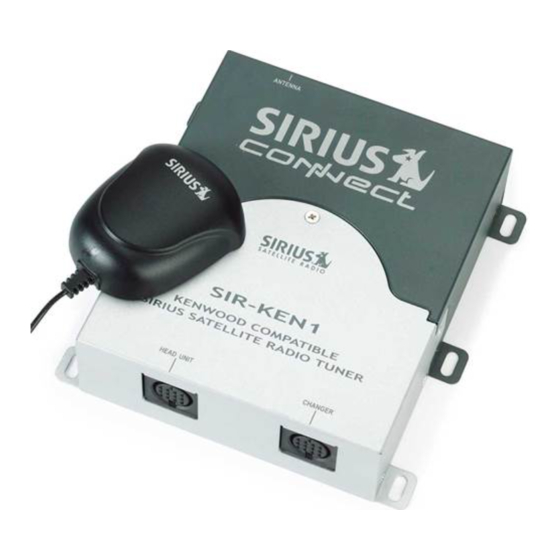 SIRIUS SATELLITE RADIO SIRKEN1 INSTALLATION MANUAL Pdf Download