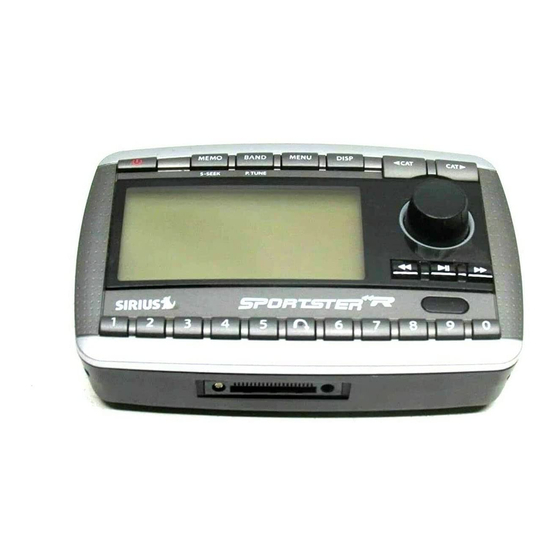 SIRIUS SATELLITE RADIO SPORTSTERIR SP-R2 USER MANUAL Pdf Download