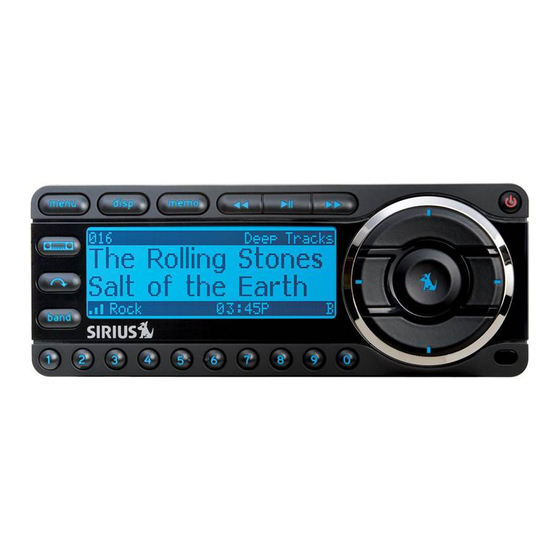 SIRIUS SATELLITE RADIO STARMATE 5 ST5 GETTING STARTED MANUAL Pdf