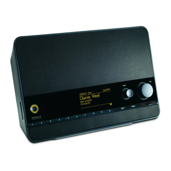 SIRIUS SATELLITE RADIO TTR1 USER MANUAL Pdf Download ManualsLib