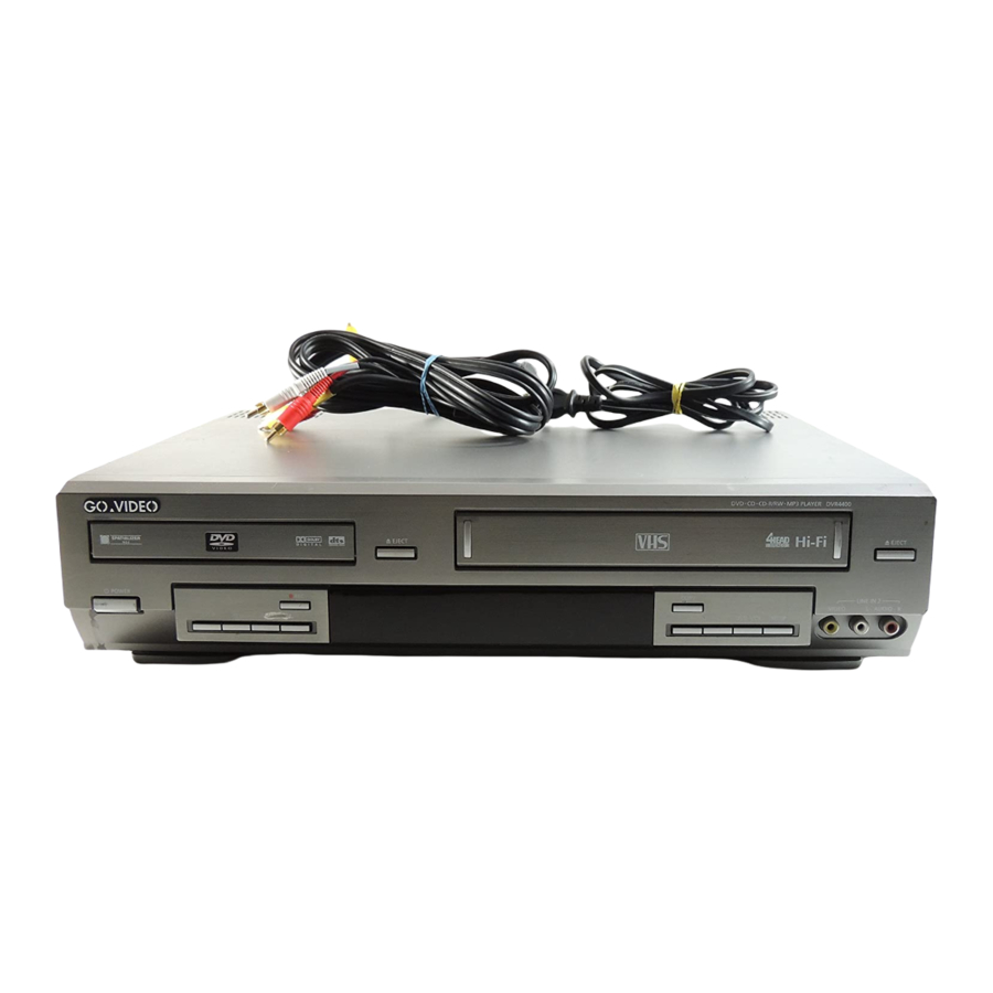 Reproductor de DVD de video Go Grabadora VHS Hi-Fi Doble DecK Modelo  DVR4250 Sonic Azul MP3