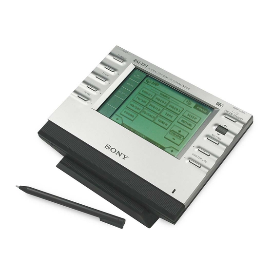SONY RM TP1 OPERATING INSTRUCTIONS MODE D EMPLOI OPERATING sony-rm-tp1-operating-instructions-mode-d-emploi-operating