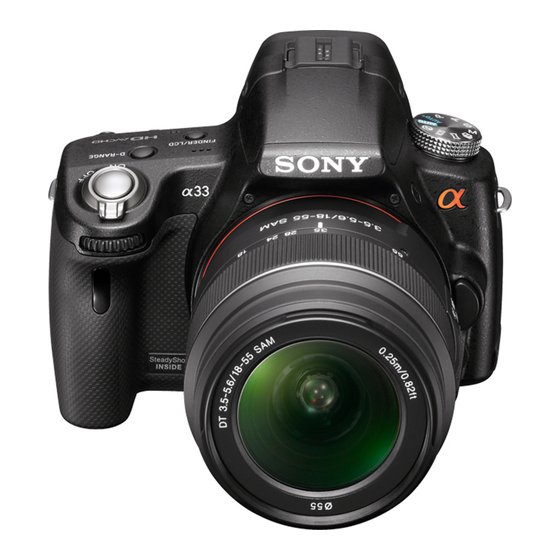 Sony SLT Alpha A33  A 55 Digital Camera User Guide Instruction  Manual 