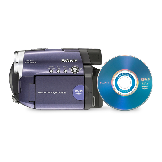 Sony Handycam DCR-DVD101 Operating Instructions Manual