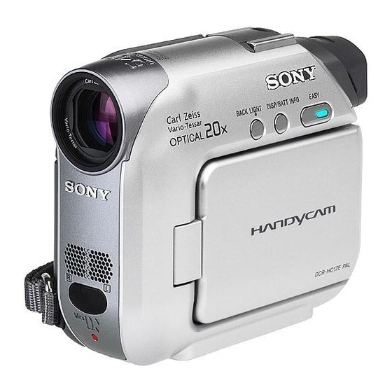 Sony Handycam DCR-HC17E Operating Manual