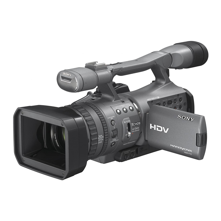 Sony Handycam HDR-FX7 Operating Instructions Manual