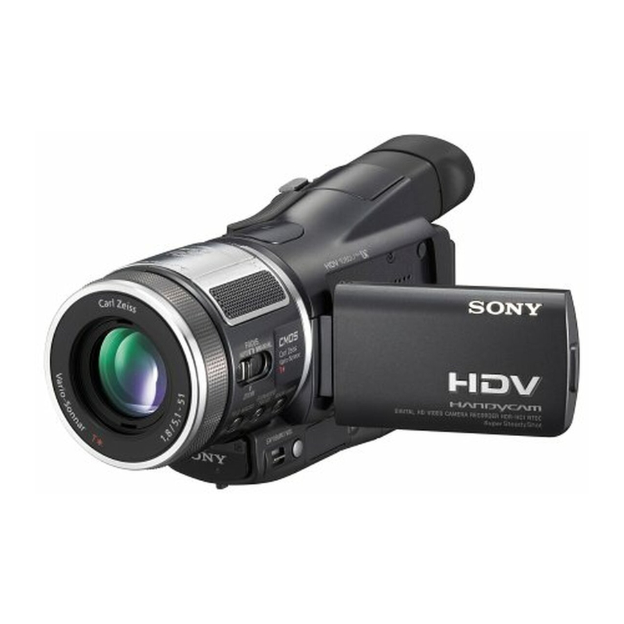 SONY HANDYCAM HDR-HC1 OPERATING MANUAL Pdf Download | ManualsLib