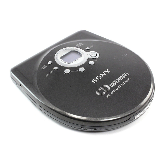 SONY CD WALKMAN D-E770 OPERATING INSTRUCTIONS MANUAL Pdf Download