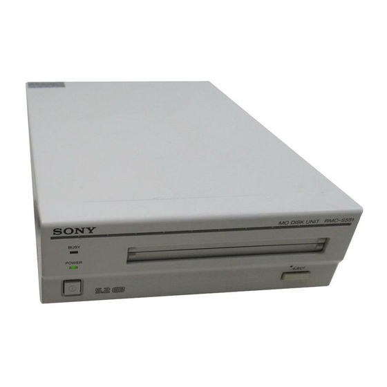 SONY RMO-S551 INSTALLATION MANUAL Pdf Download | ManualsLib