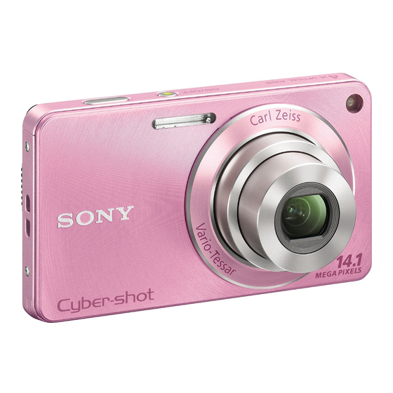 SONY DSC-W350 CYBER-SHOT® INSTRUCTION MANUAL Pdf Download | ManualsLib