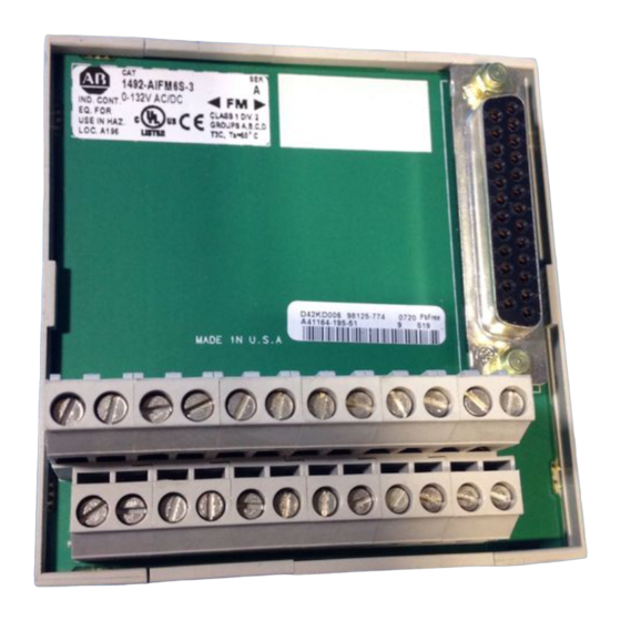 Allen-Bradley 1492-AIFM6S-3 User Manual
