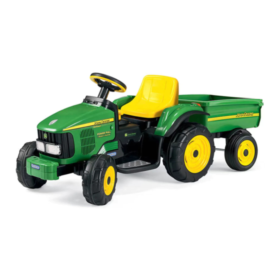 PEG-PEREGO JOHN DEERE MOTORIZED TOY CAR USE AND CARE MANUAL | ManualsLib