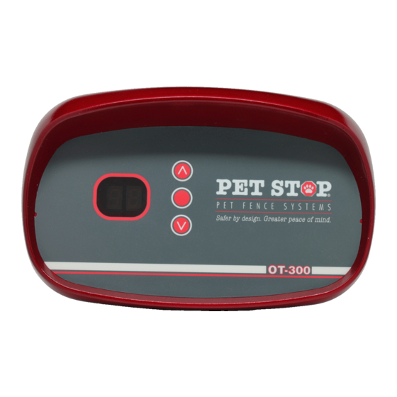 PET STOP OT300 TRANSMITTER PROGRAMMING MANUAL ManualsLib