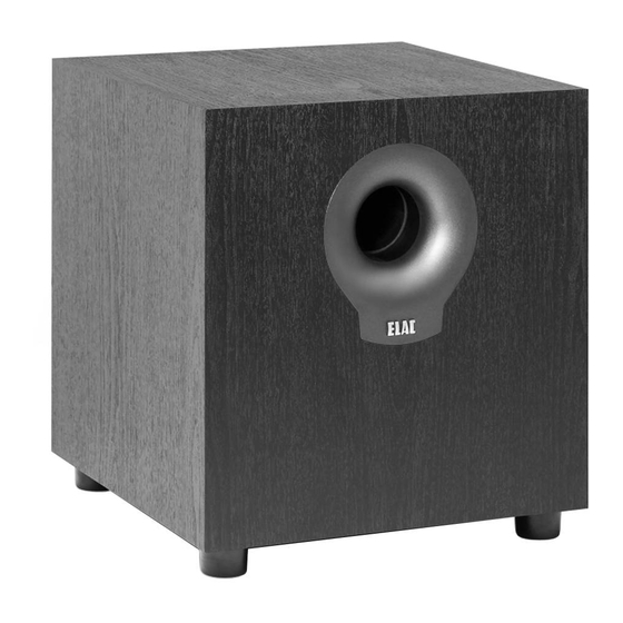 ELAC S10.2 SUBWOOFER OPERATING INSTRUCTIONS MANUAL ManualsLib