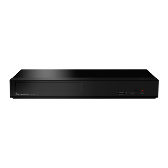 PANASONIC ULTRAHD DPUB450 BLURAY PLAYER BASIC OPERATING INSTRUCTIONS