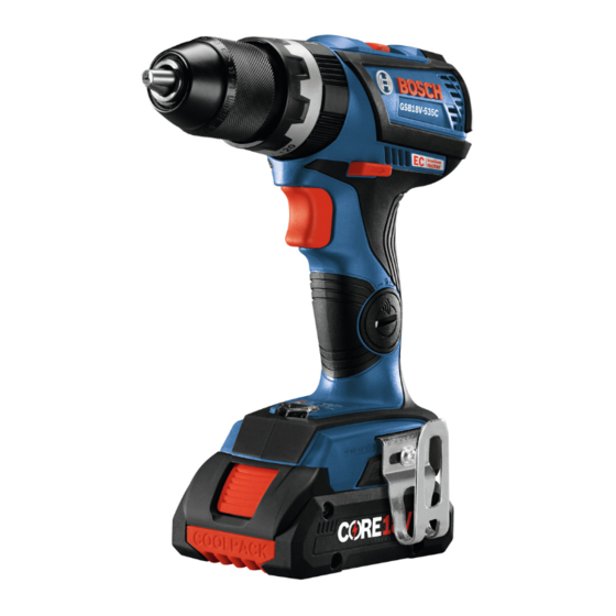 BOSCH GSB18V535C DRILL OPERATING AND SAFETY INSTRUCTIONS MANUAL