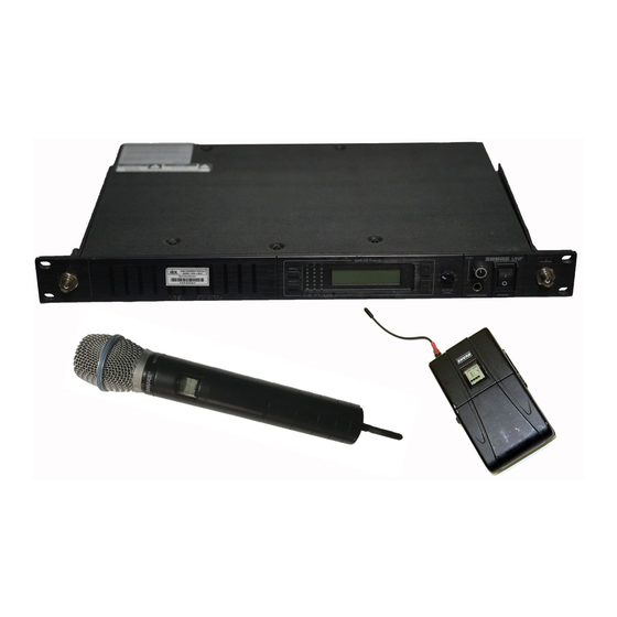 SHURE U4S RECEIVER PROGRAMMING MANUAL | ManualsLib