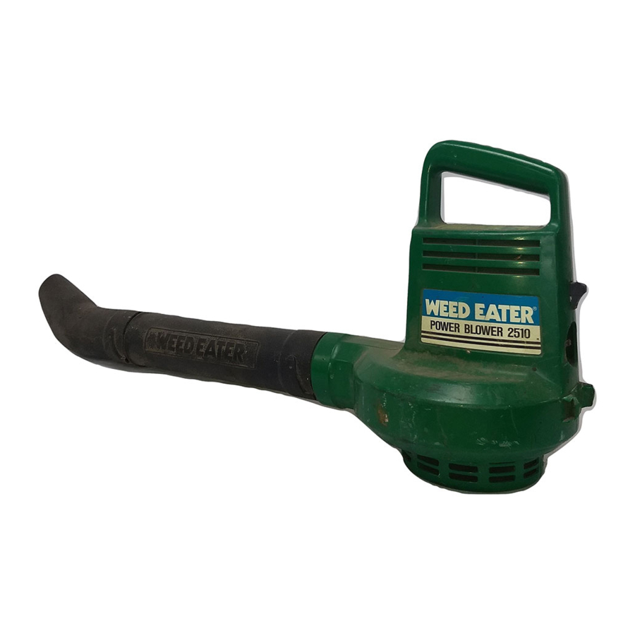 Weed Eater 2500 SERIES Manuals