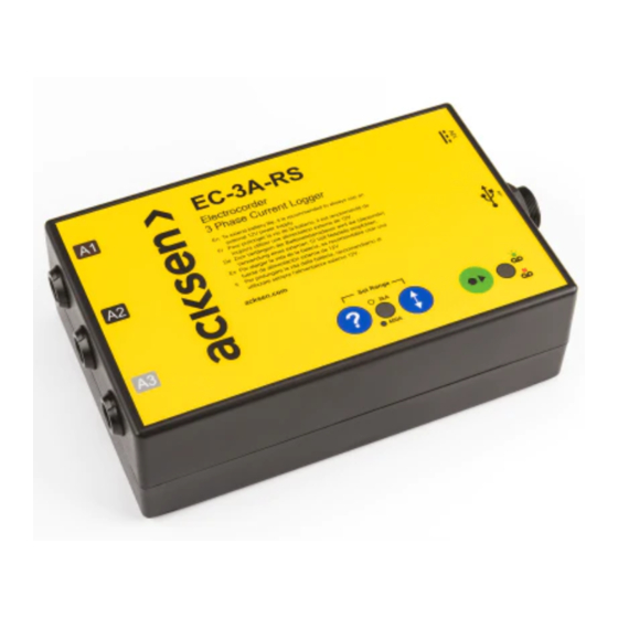 Acksen EC-3A-RS User Instructions