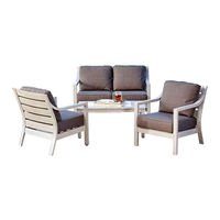 Royal Garden Manchester Bay 4pc Aluminum Conversation Set With Cushions Loveseat SBHCST401 Assembly Instructions Manual
