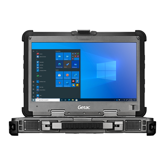Getac X500 Quick Start Manual
